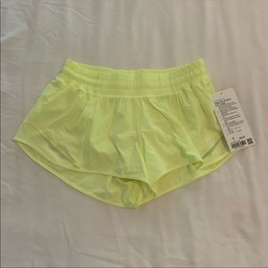 Lululemon hotty hot shorts neon yellow- size 6